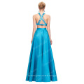 Grace Karin 2 pièces Deep Sky blue Sequined Satin Formal Ball Gown Robe de bal gratuite vestidos de fiestas GK000107-2